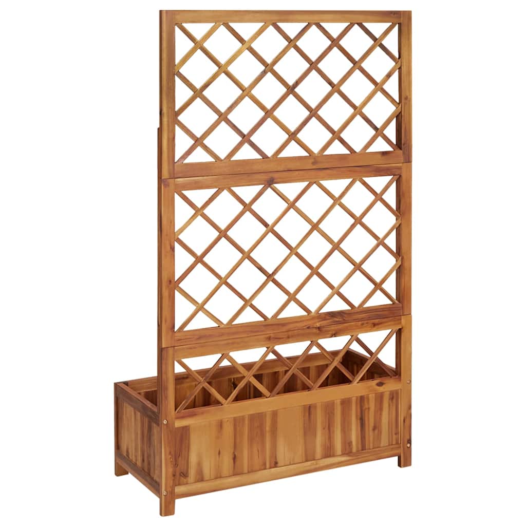 Hochbeet Mit Spalier 85X38X150 Cm Massivholz Akazie