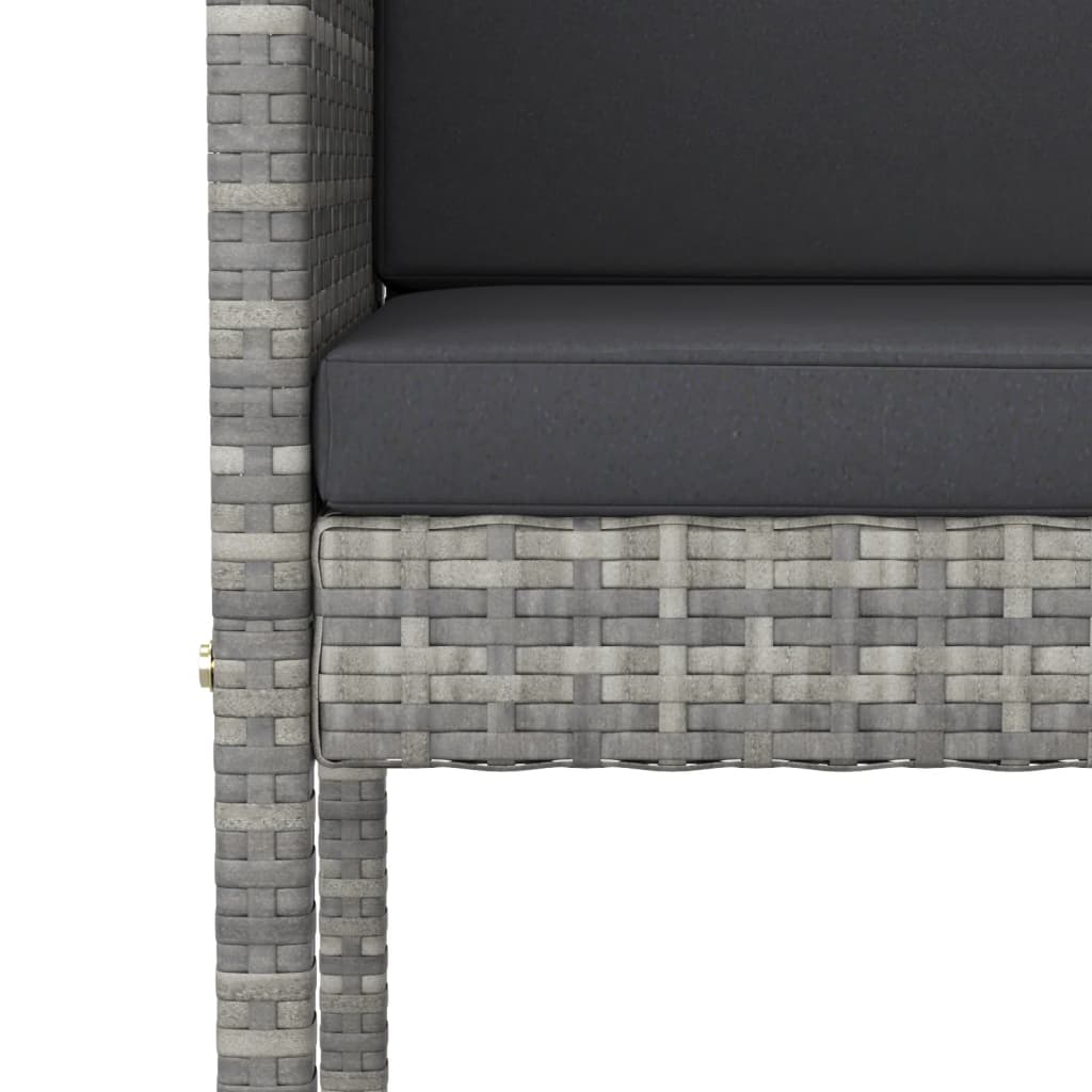 Barhocker 2 Stk. Mit Kissen Poly Rattan