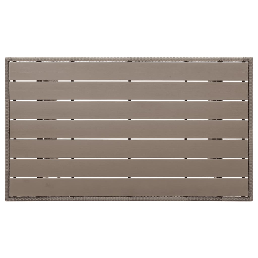 Gartentisch Grau Poly Rattan