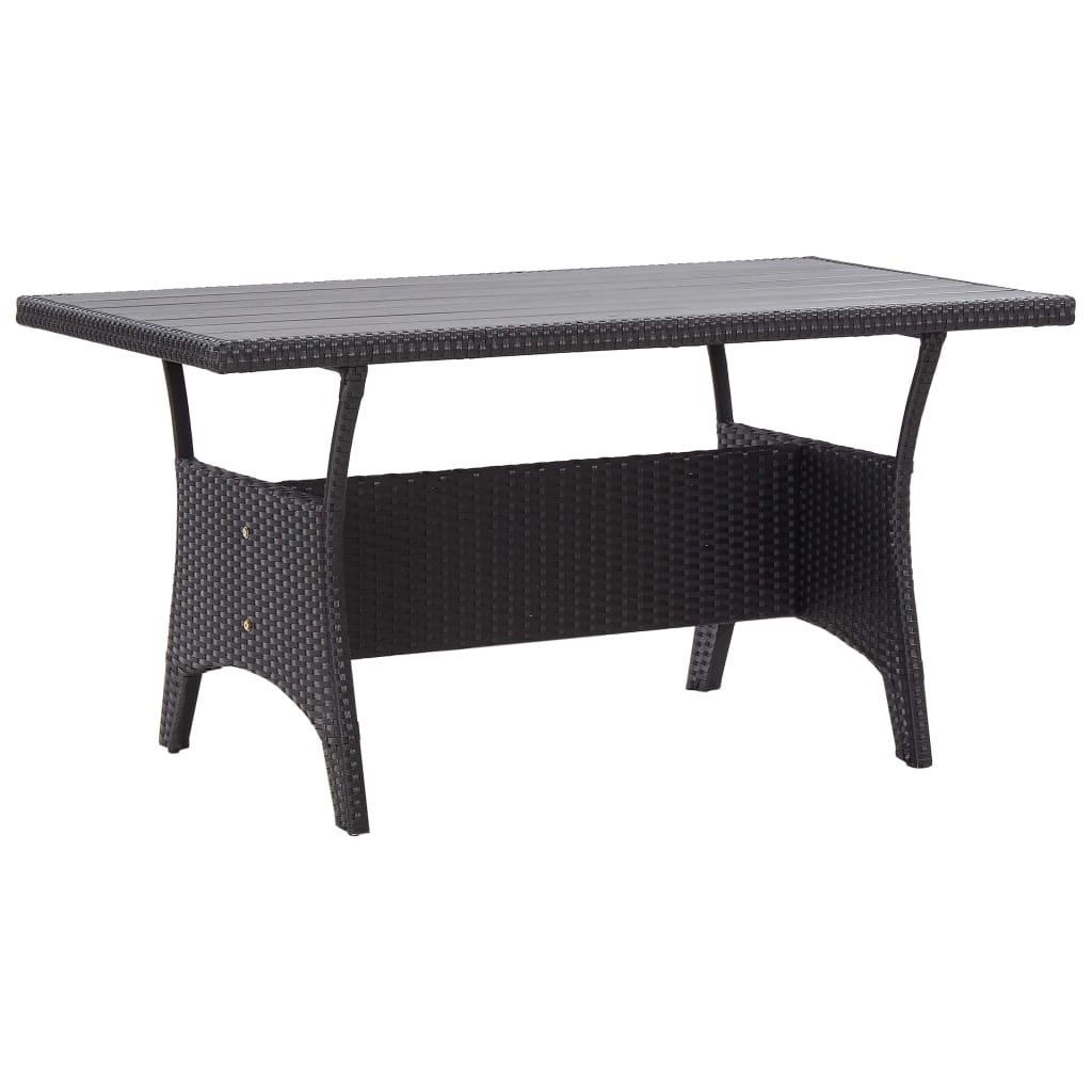 Gartentisch Grau Poly Rattan