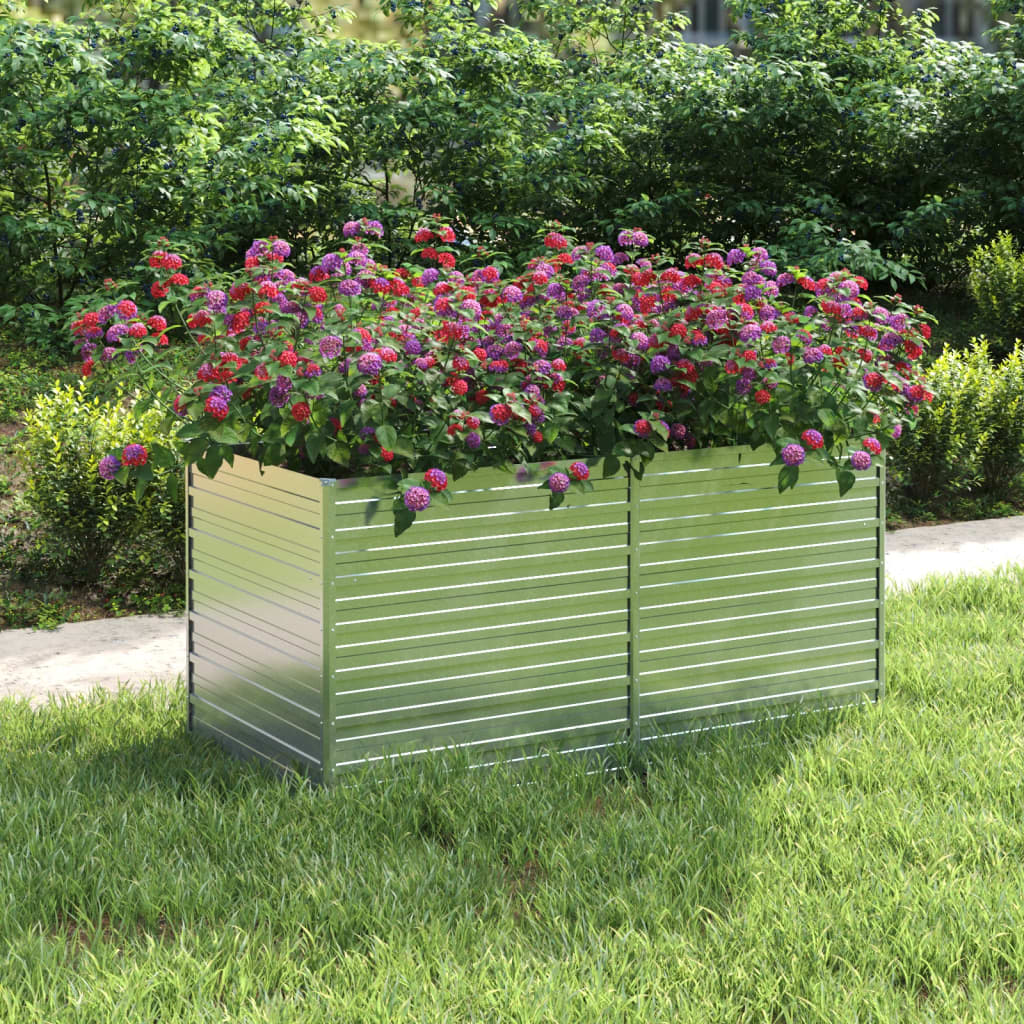 Garten-Hochbeet Verzinkter Stahl Silber