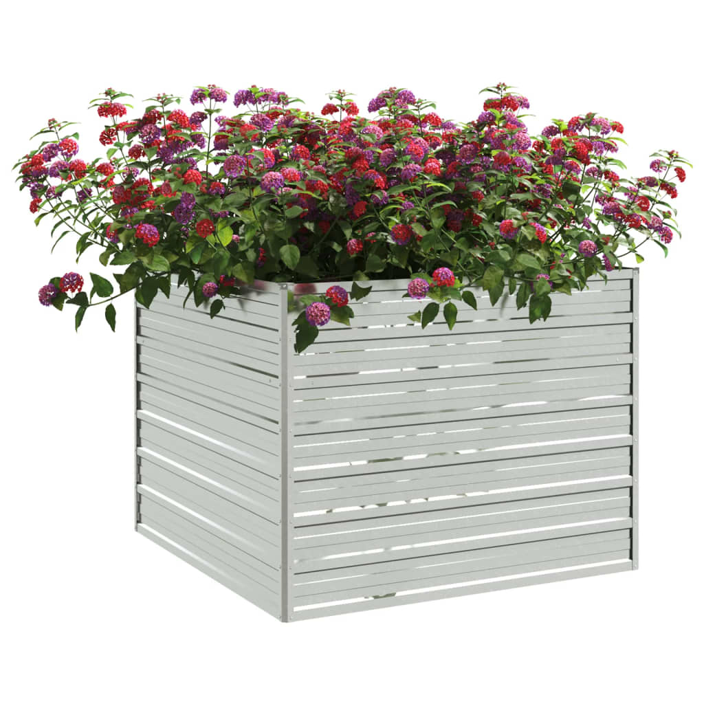 Garten-Hochbeet Verzinkter Stahl Silber