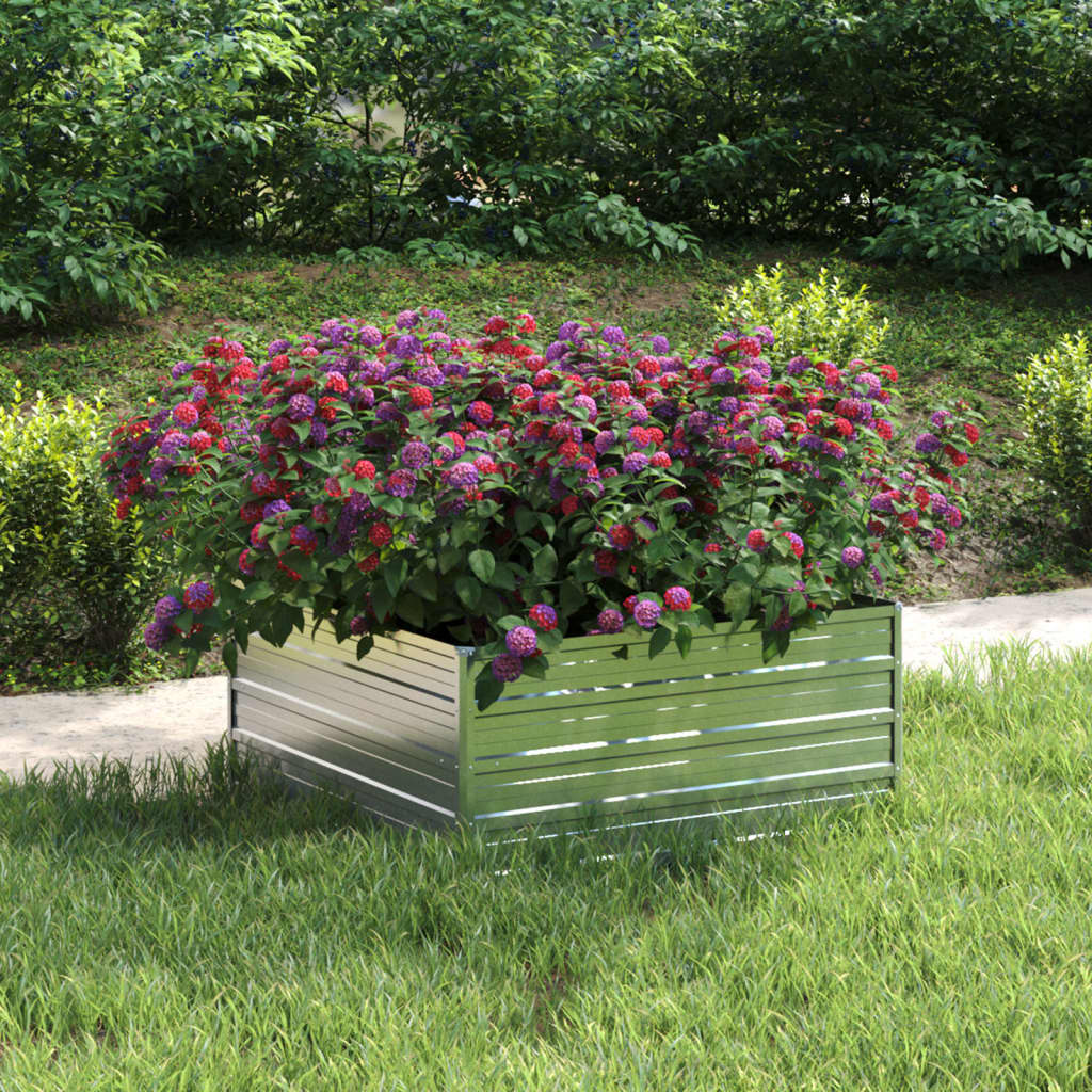 Garten-Hochbeet Verzinkter Stahl Silber