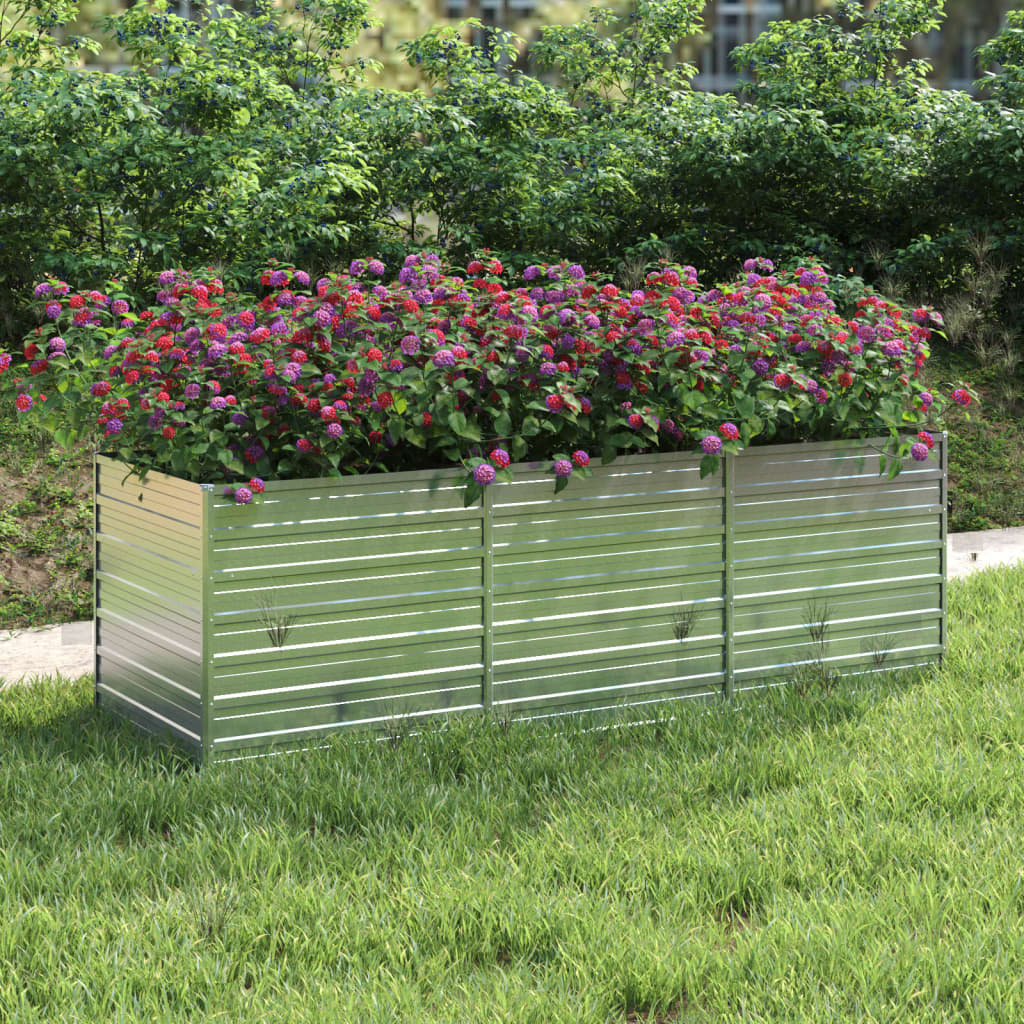 Garten-Hochbeet Verzinkter Stahl Silber