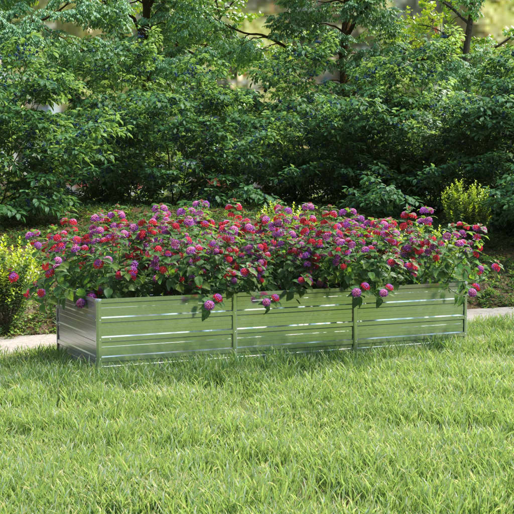 Garten-Hochbeet Verzinkter Stahl Silber