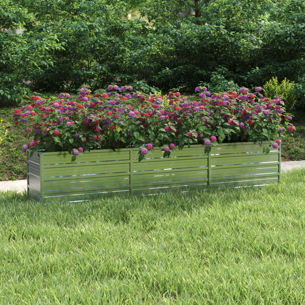 Garten-Hochbeet Verzinkter Stahl Silber