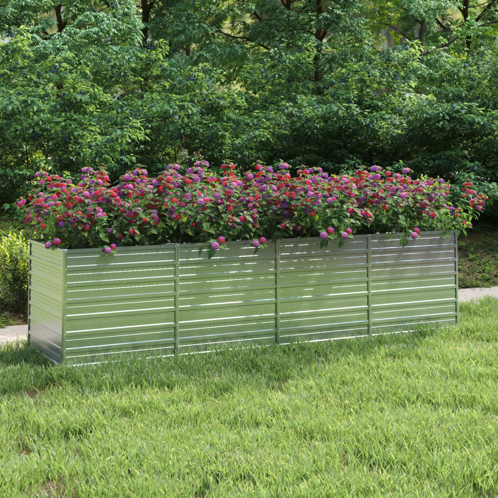Garten-Hochbeet Verzinkter Stahl Silber