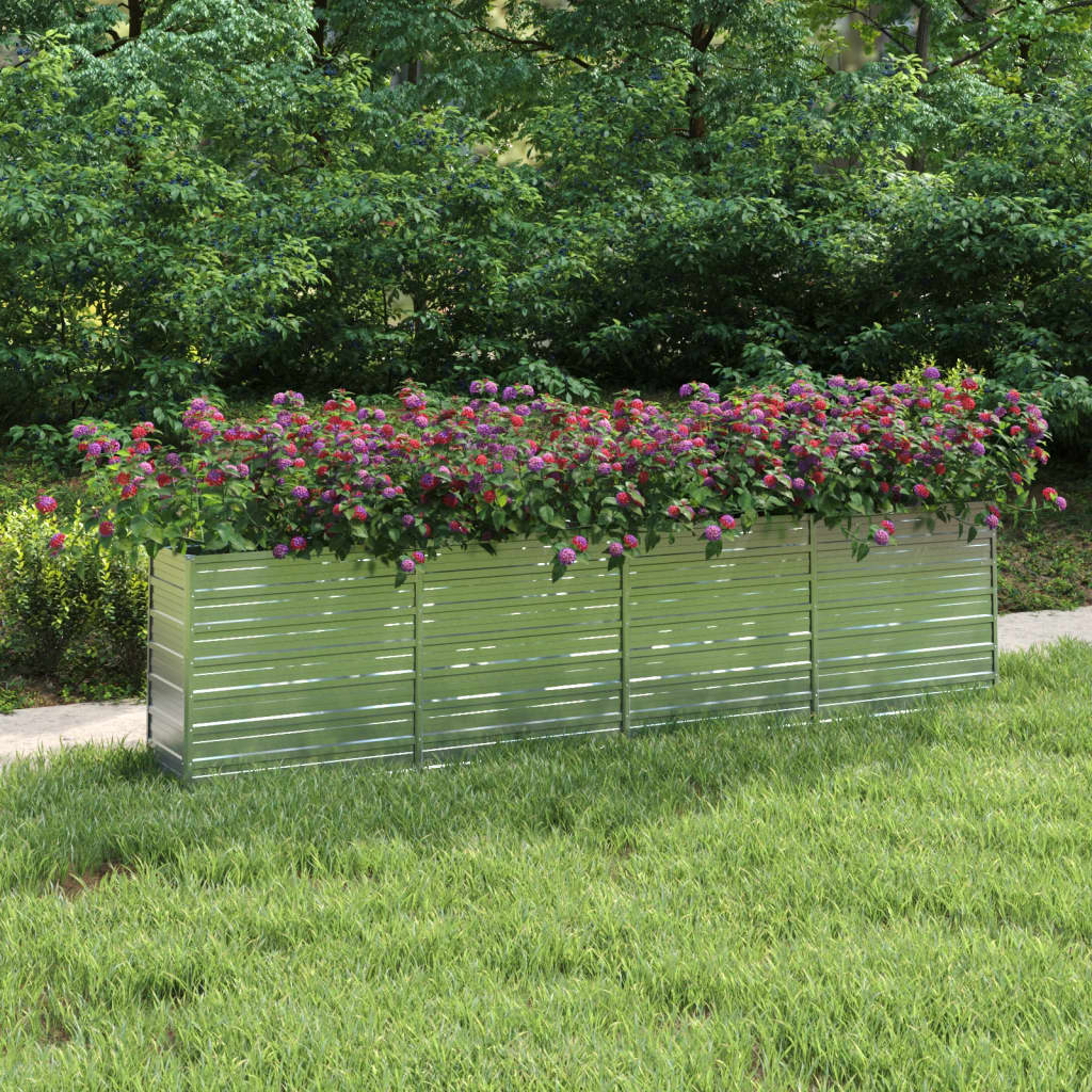Garten-Hochbeet Verzinkter Stahl Silber