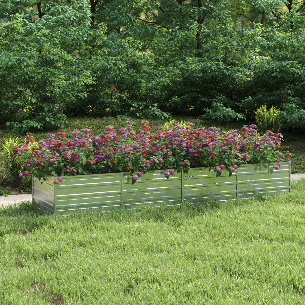 Garten-Hochbeet Verzinkter Stahl Silber