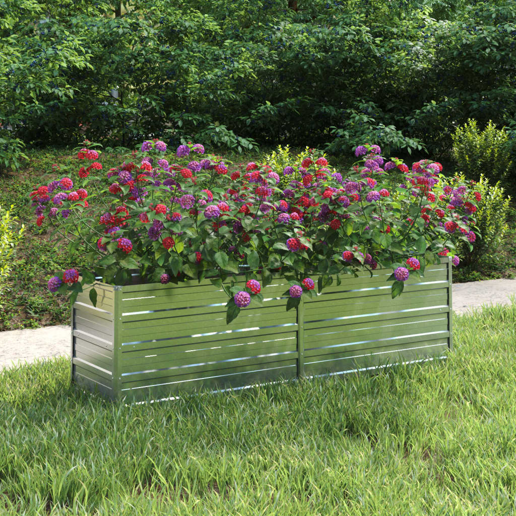 Garten-Hochbeet Verzinkter Stahl Silber