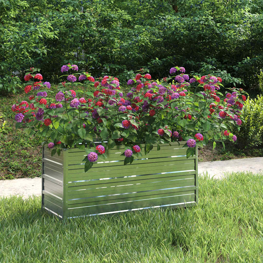 Garten-Hochbeet Verzinkter Stahl Silber