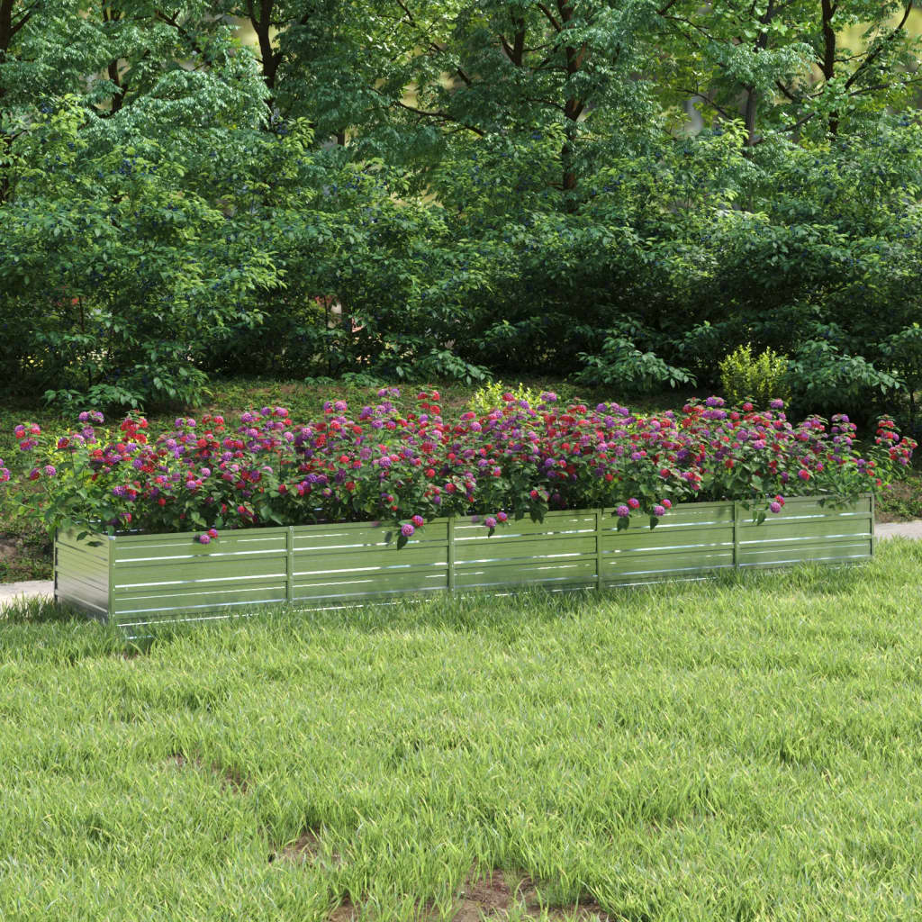 Garten-Hochbeet Verzinkter Stahl Silber