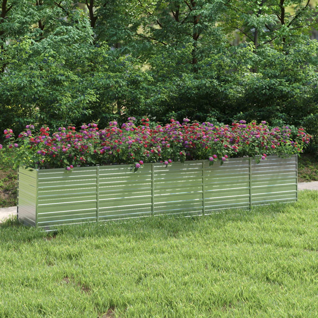 Garten-Hochbeet Verzinkter Stahl Silber