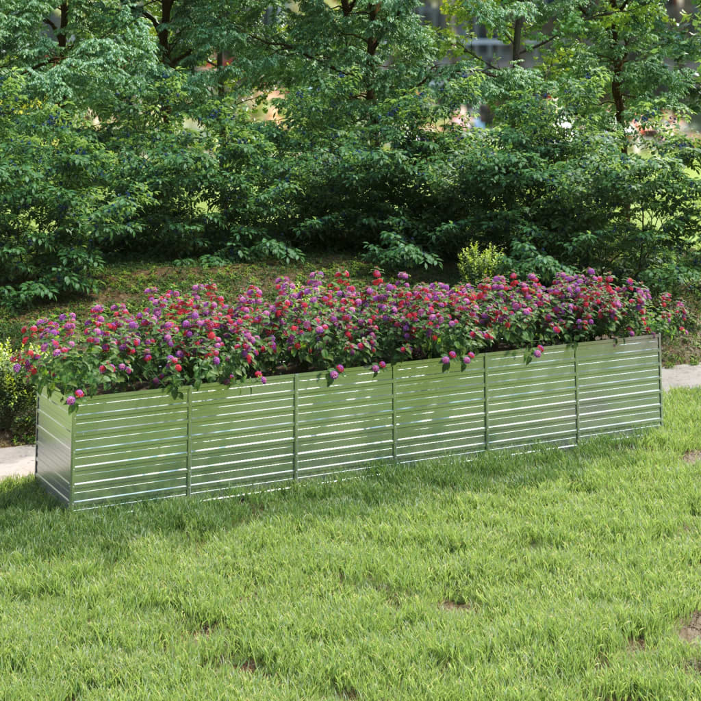 Garten-Hochbeet Verzinkter Stahl Silber