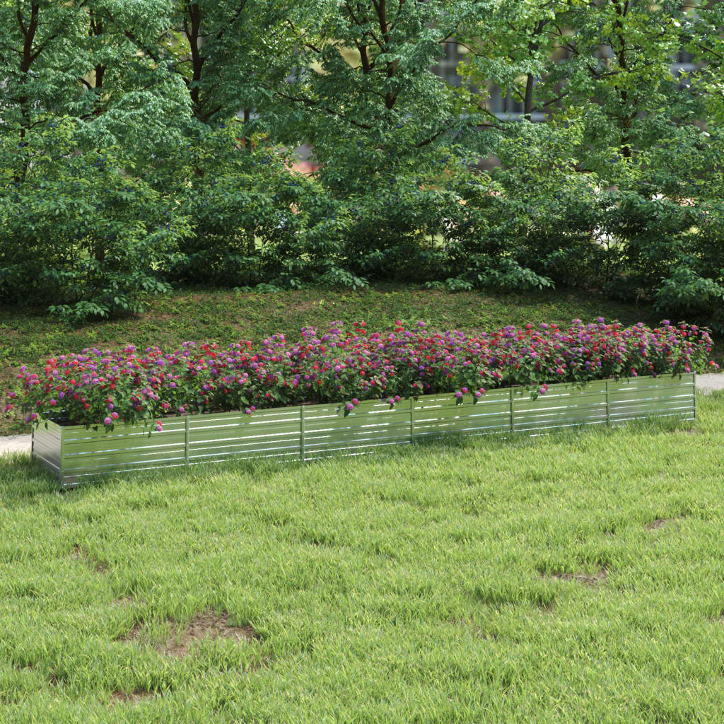 Garten-Hochbeet Verzinkter Stahl Silber