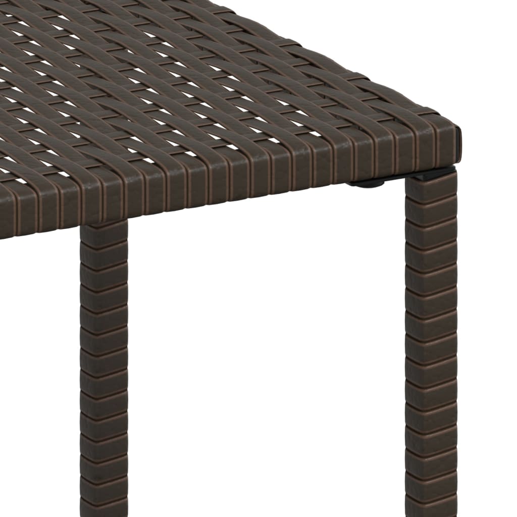 Sonnenliegen 2 Stk. Mit Tisch Poly Rattan