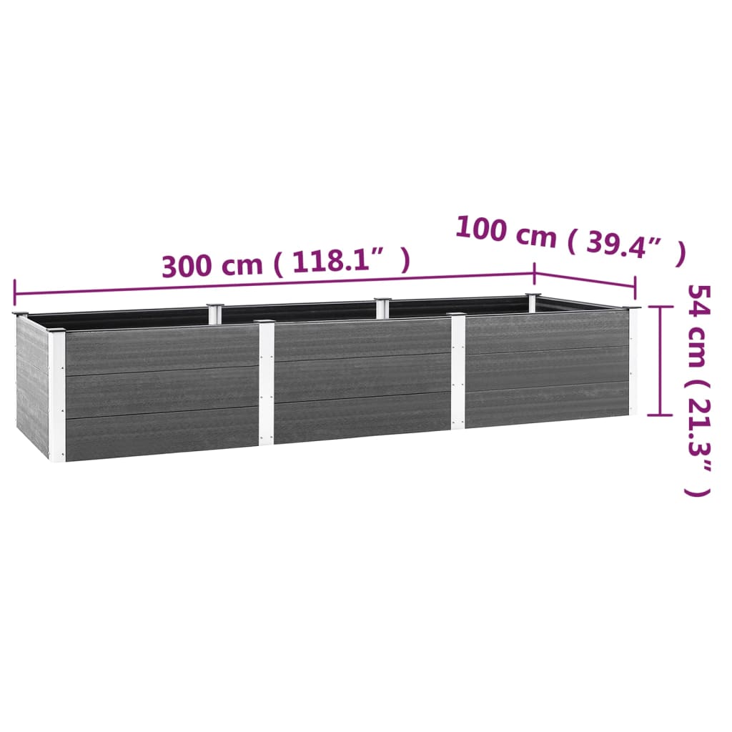 Hochbeet Grau Wpc
