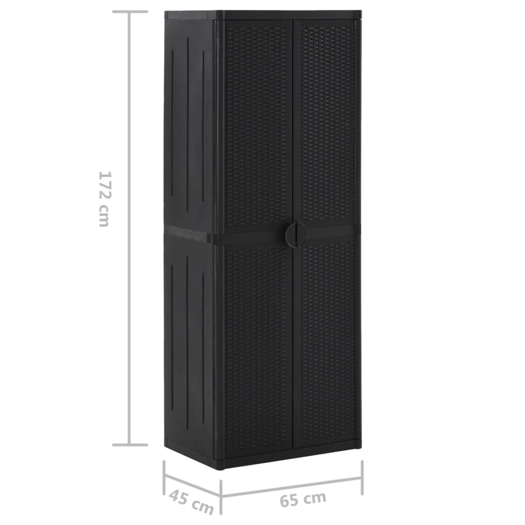 Gartenschrank 65X45X172 Cm Pp Rattan