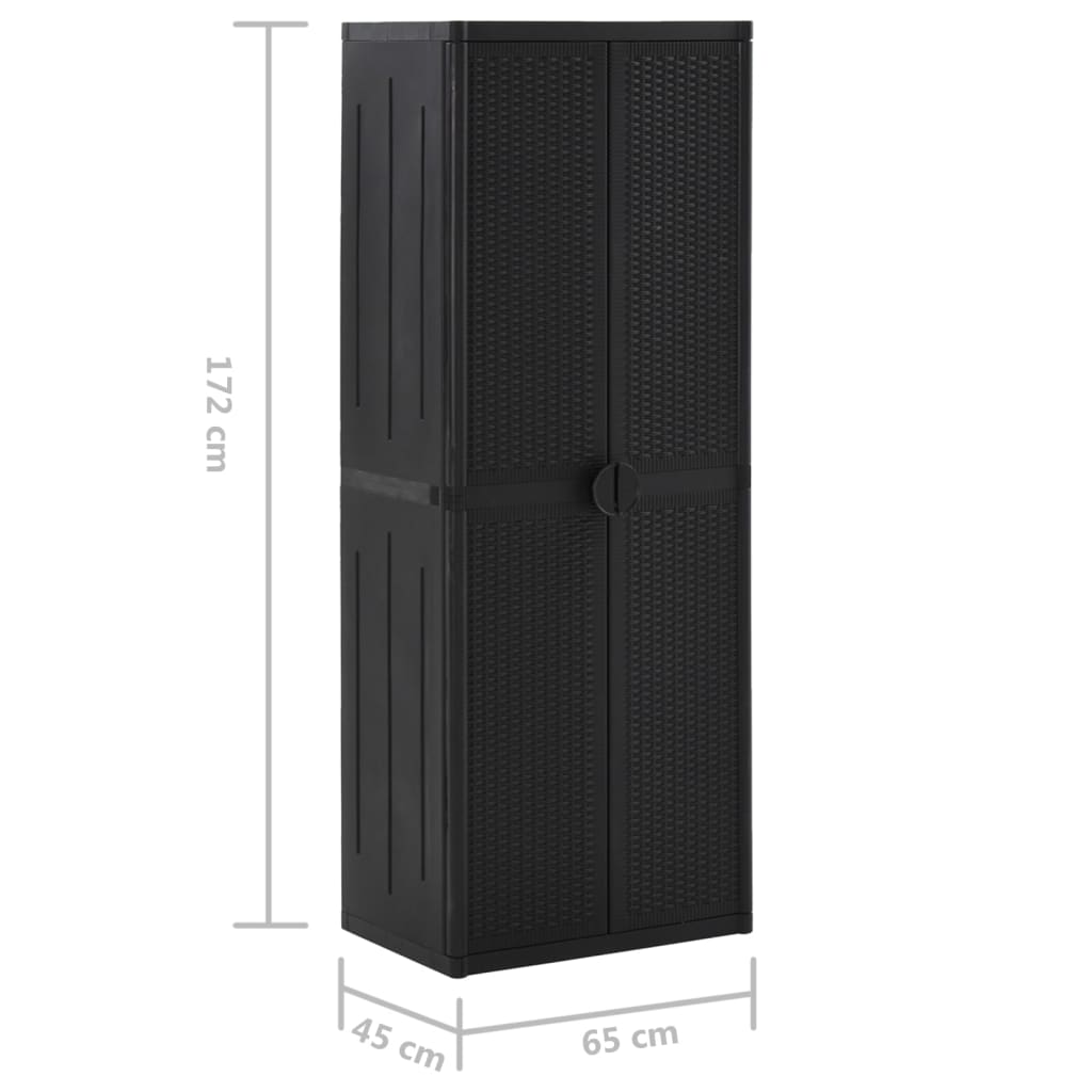 Gartenschrank 65X45X172 Cm Pp Rattan