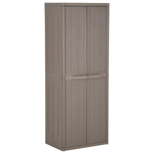 Gartenschrank 65X45X172 Cm Pp Holz-Optik