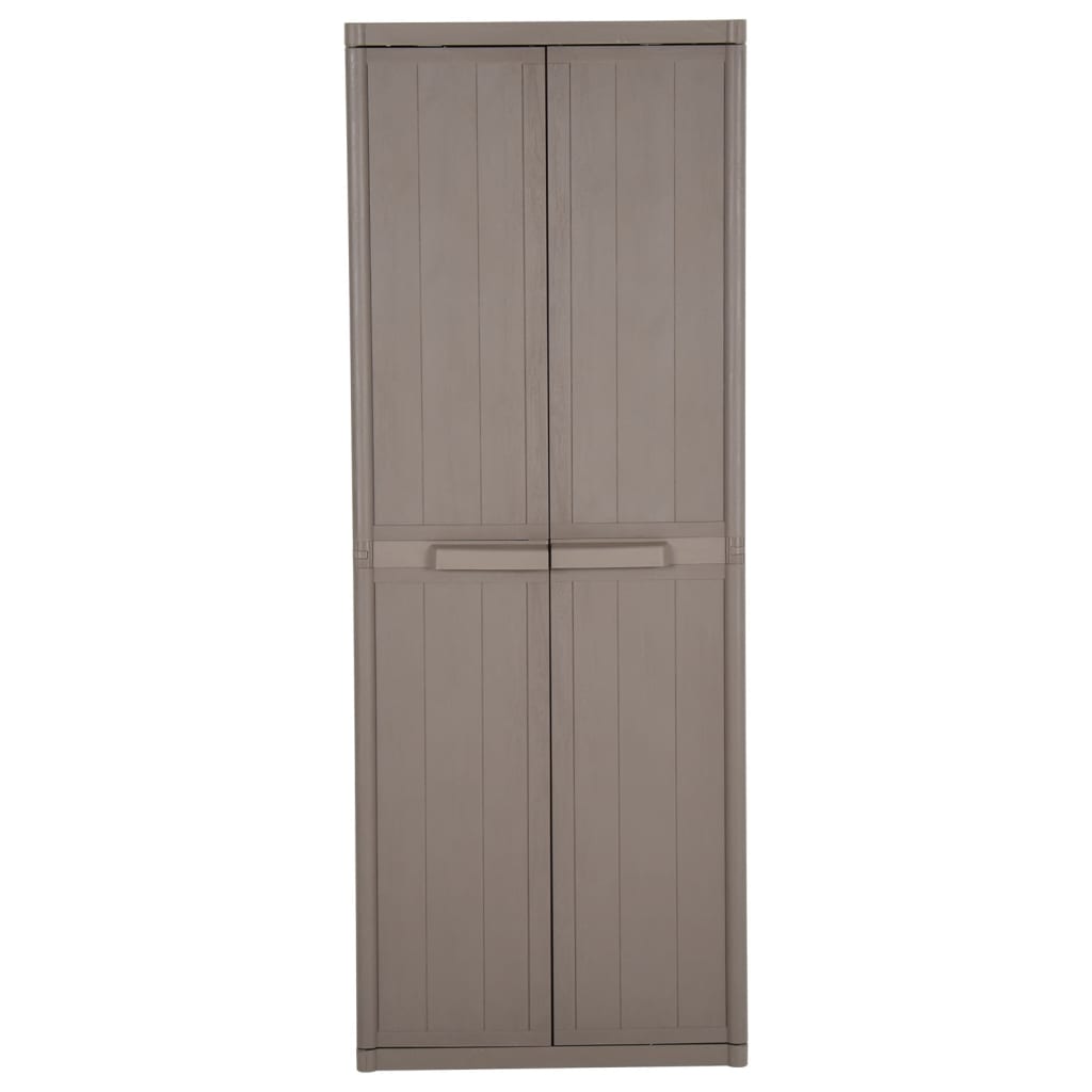 Gartenschrank 65X45X172 Cm Pp Holz-Optik
