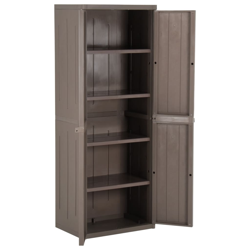 Gartenschrank 65X45X172 Cm Pp Holz-Optik