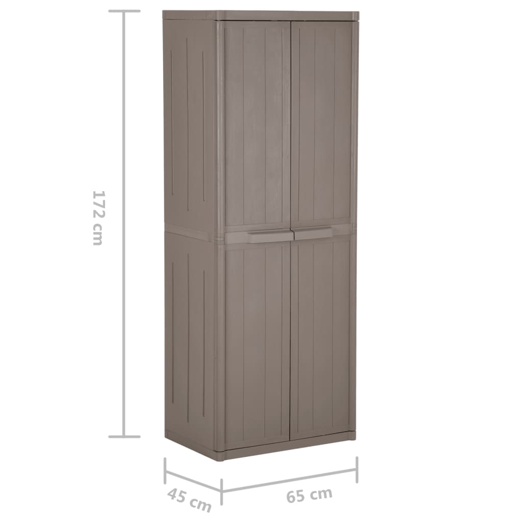 Gartenschrank 65X45X172 Cm Pp Holz-Optik