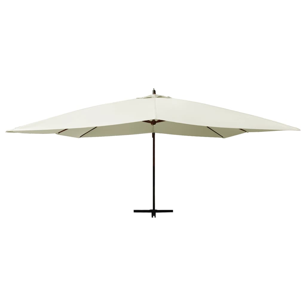 Ampelschirm Mit Holzmast 400X300 Cm Sand