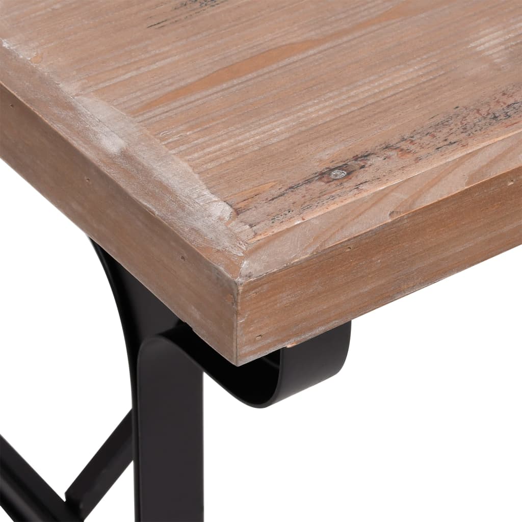 Esstisch 110X65X82 Cm Massivholz Tanne Und Eisen