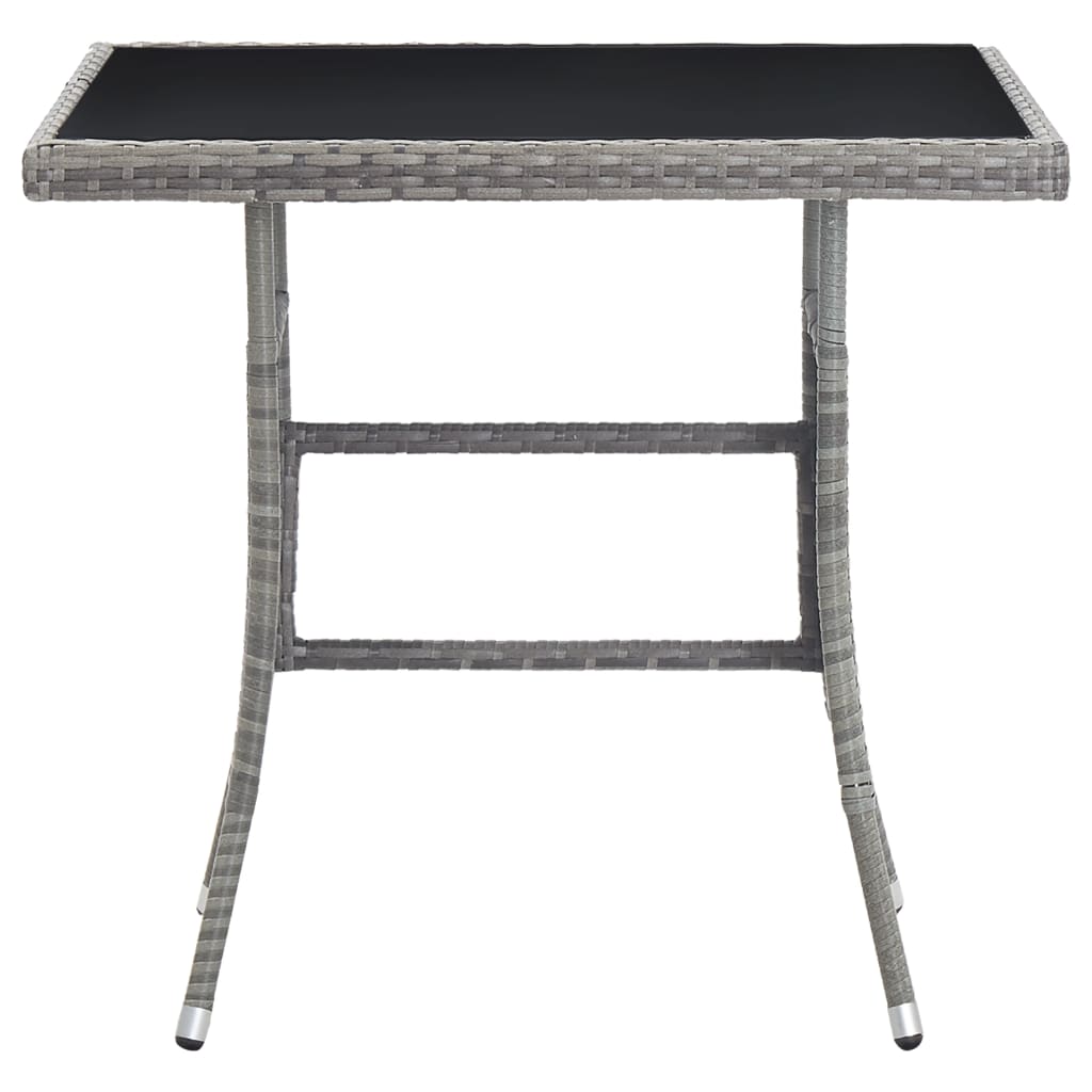 Gartentisch Grau Poly Rattan
