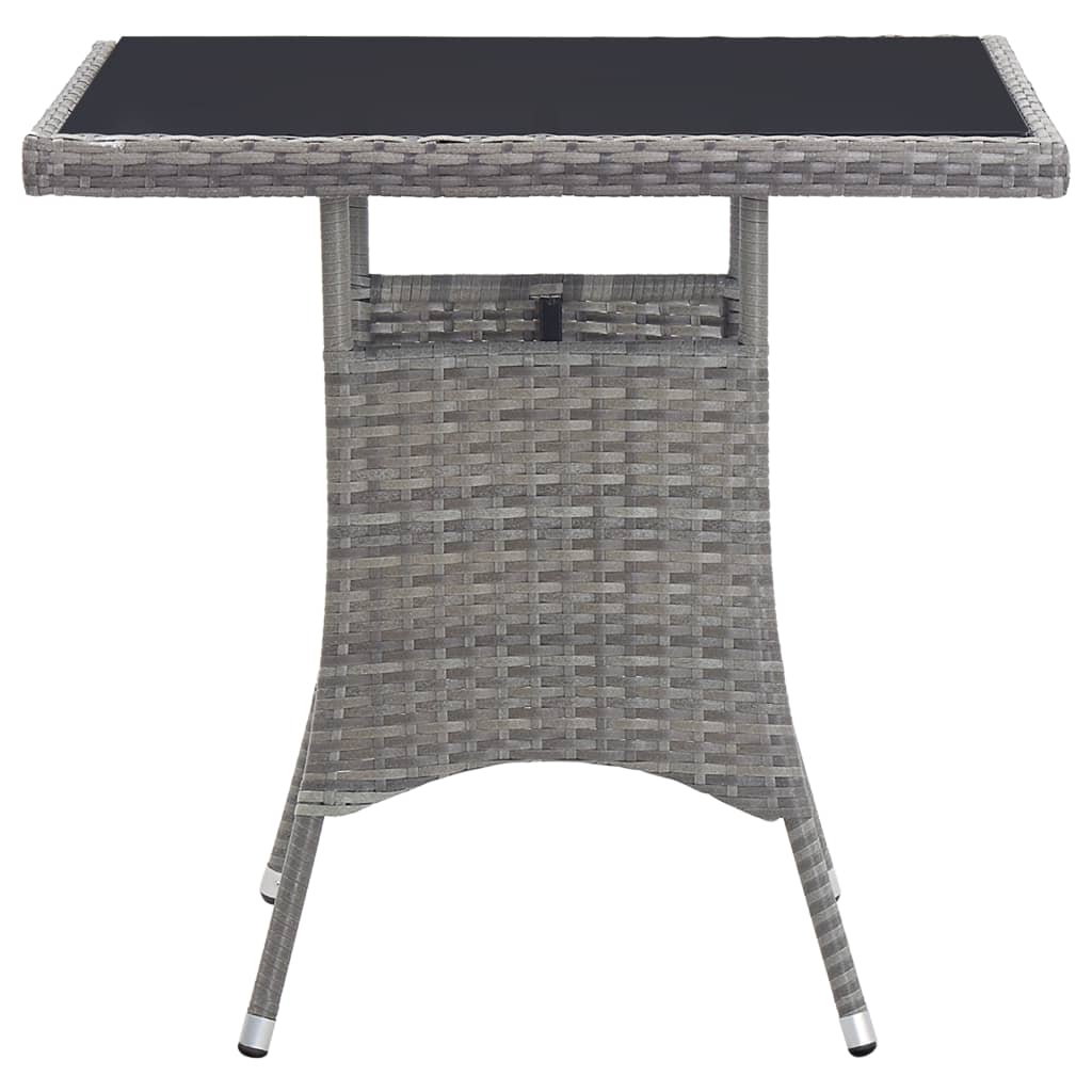 Gartentisch Grau Poly Rattan