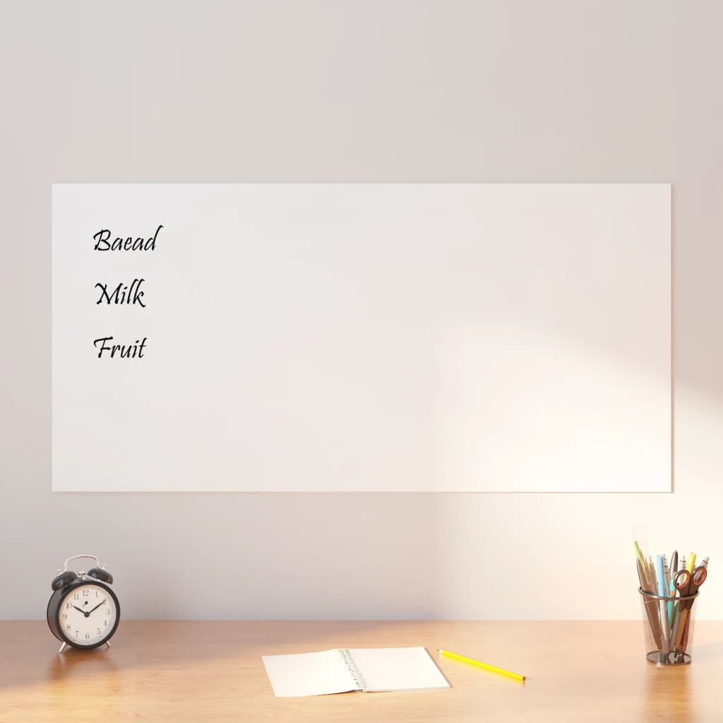 Magnetisches Whiteboard Wandmontage Glas