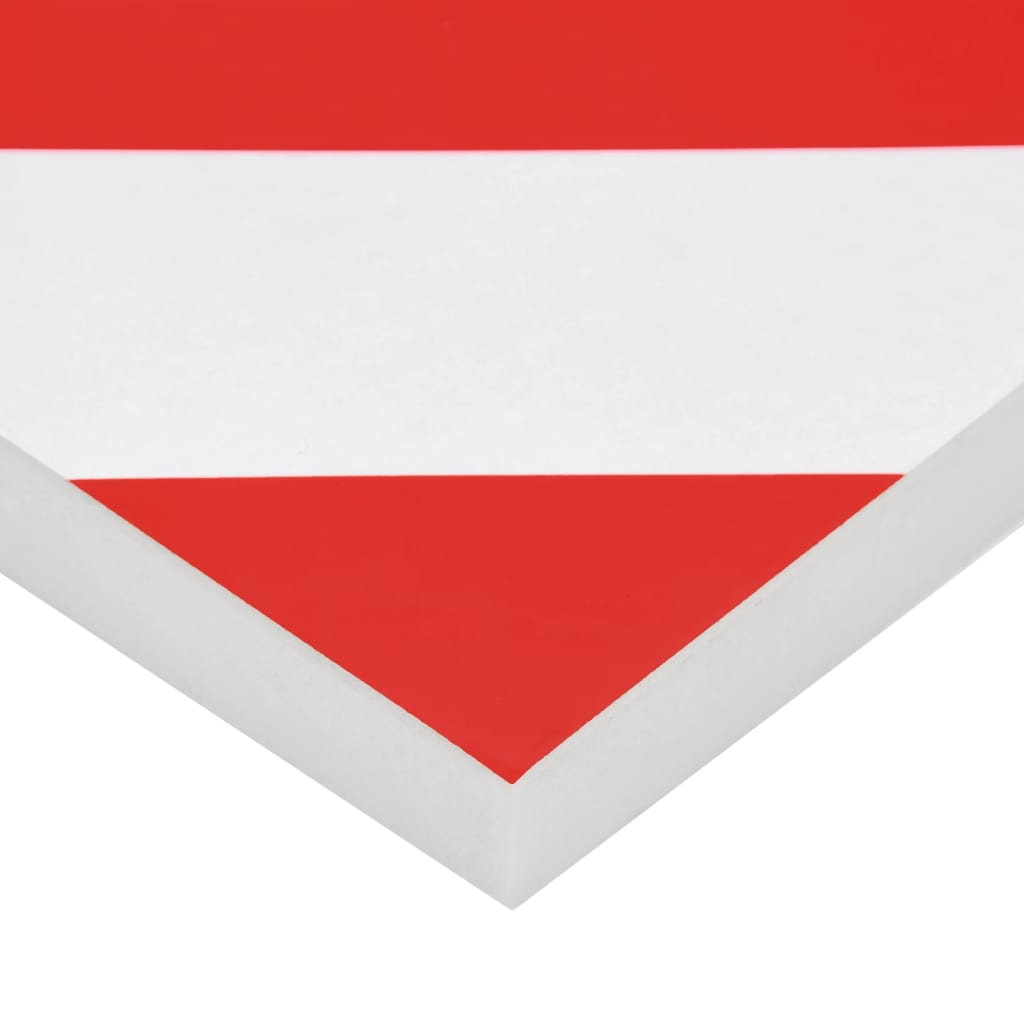 Wandschutz 6 Stk. Rot & Weiß 50X20X2 Cm Eva Schaum