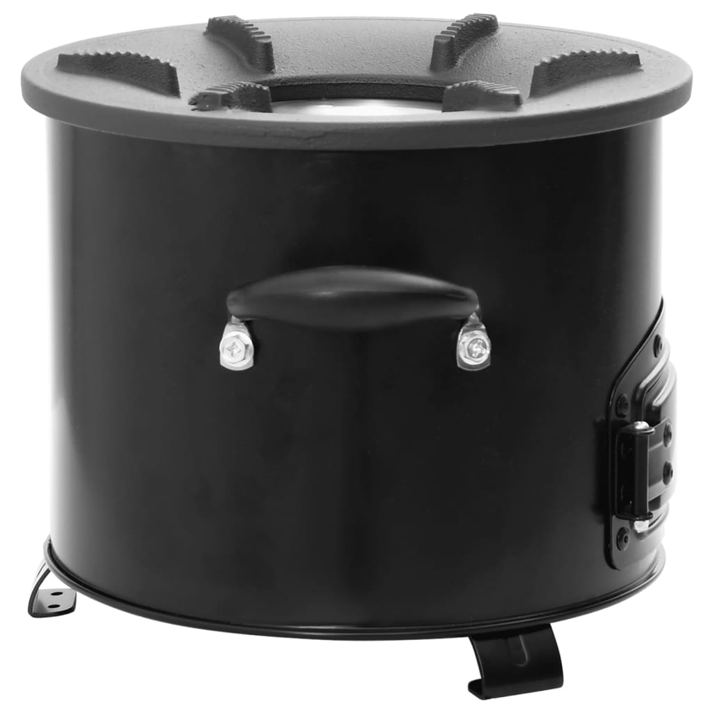 Camping-Ofen Schwarz 36X26X22,5 Cm Metall