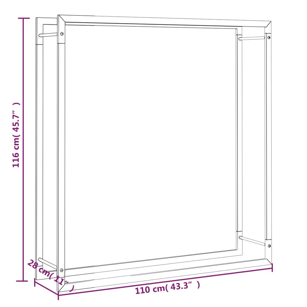 Brennholzregal Matt Stahl