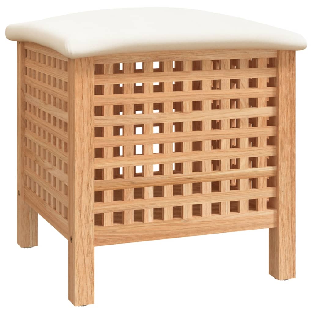 Badhocker 48X47,5X52 Cm Massivholz Nussbaum