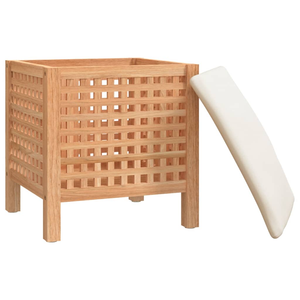 Badhocker 48X47,5X52 Cm Massivholz Nussbaum