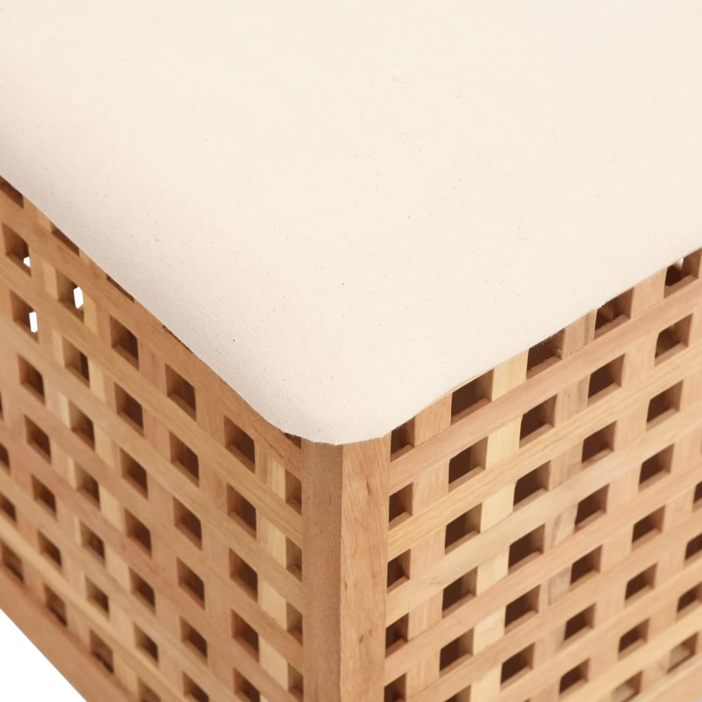 Badhocker 48X47,5X52 Cm Massivholz Nussbaum