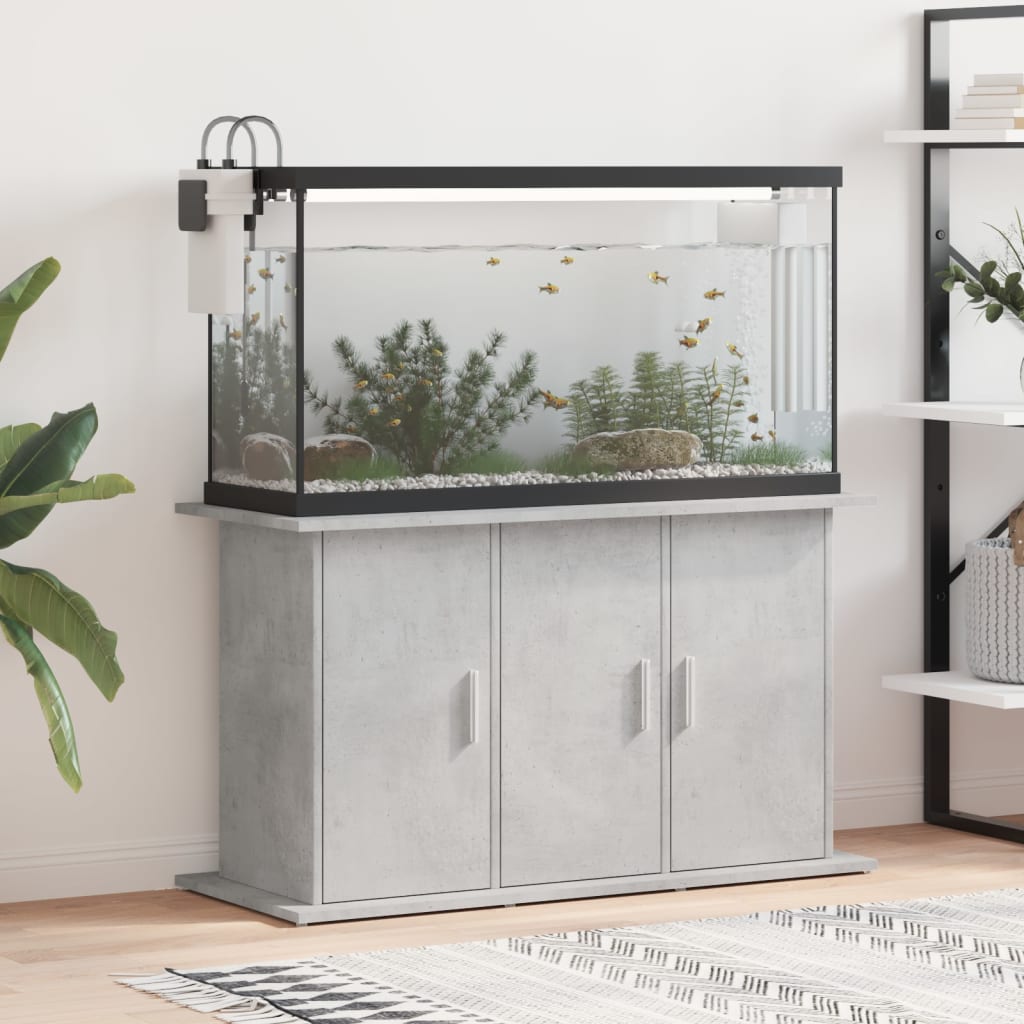 Aquariumständer Schwarz Eichen-Optik Holzwerkstoff