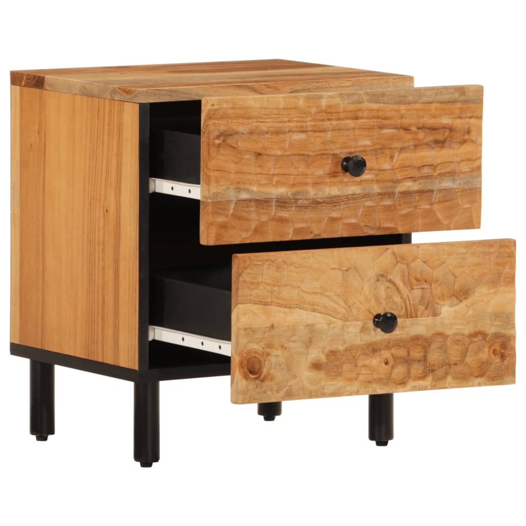 Nachttisch 40X33X46 Cm Massivholz Akazie