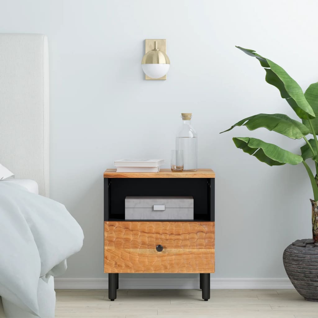 Nachttisch 40X33X46 Cm Massivholz Akazie