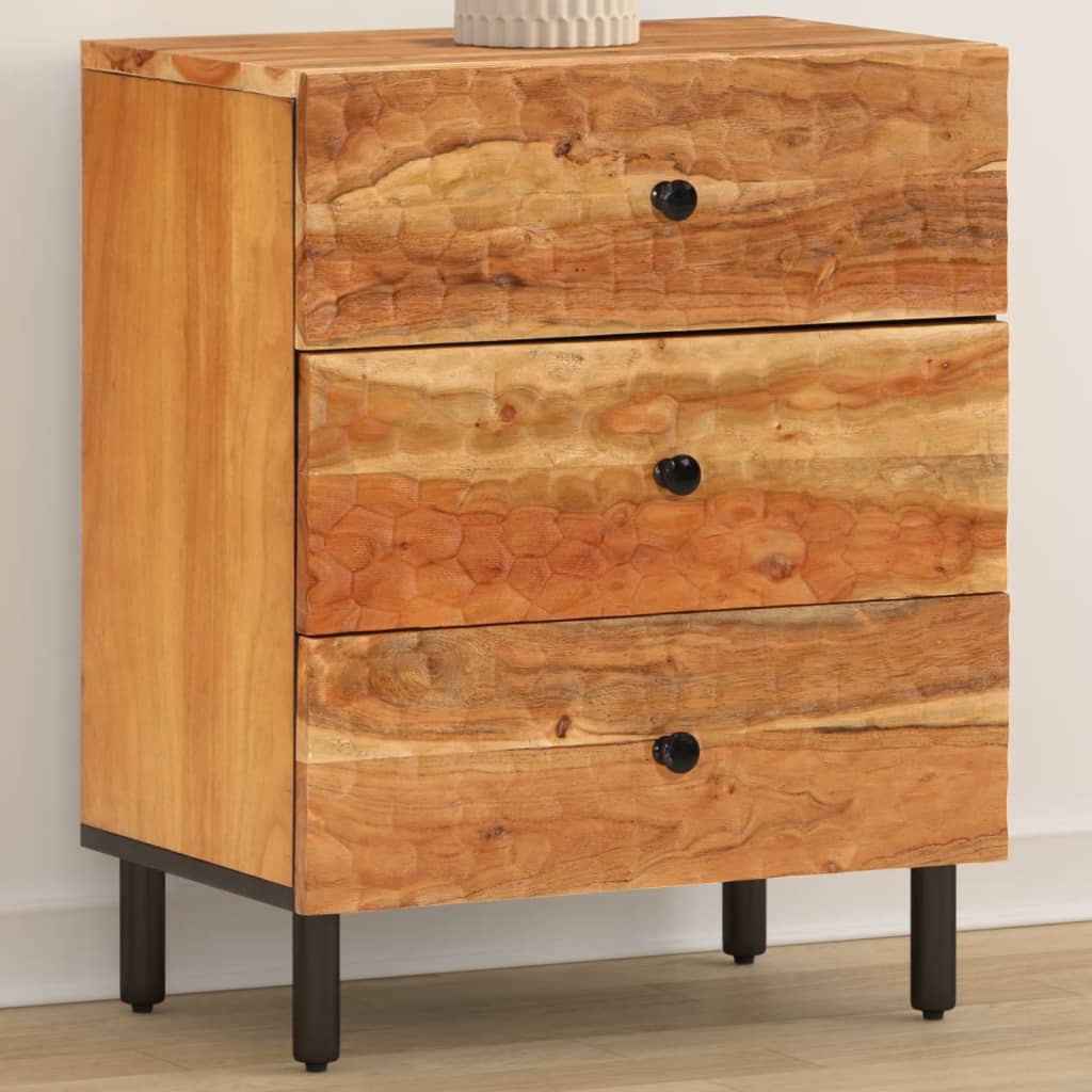 Nachttisch 50X33X60 Cm Massivholz Mango