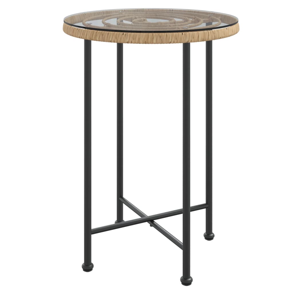 Esstisch Ø55 Cm Hartglas Und Stahl