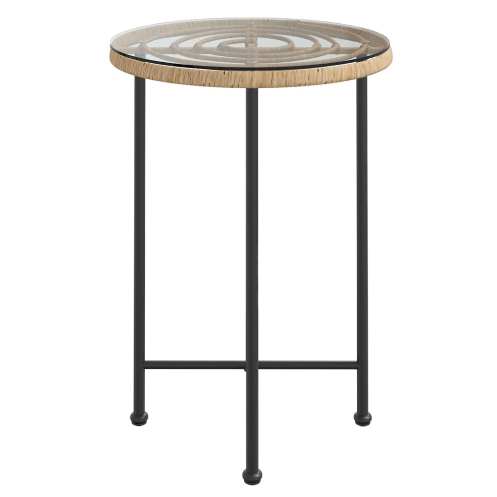 Esstisch Ø55 Cm Hartglas Und Stahl