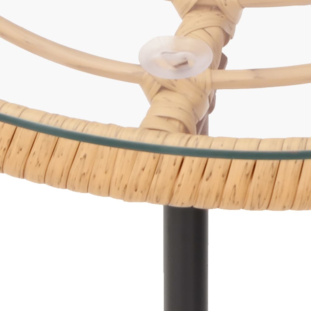 Esstisch Ø55 Cm Hartglas Und Stahl