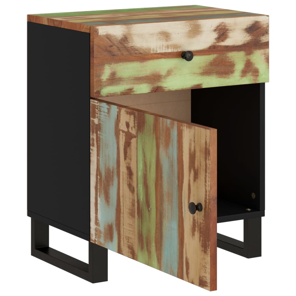 Nachttisch 50X33X60 Cm Altholz Massiv & Holzwerkstoff