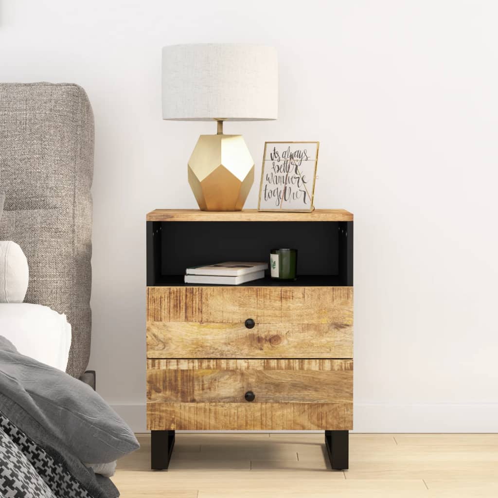 Nachttisch 50X33X62 Cm Altholz Massiv & Holzwerkstoff