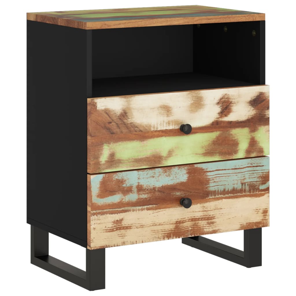 Nachttisch 50X33X62 Cm Altholz Massiv & Holzwerkstoff