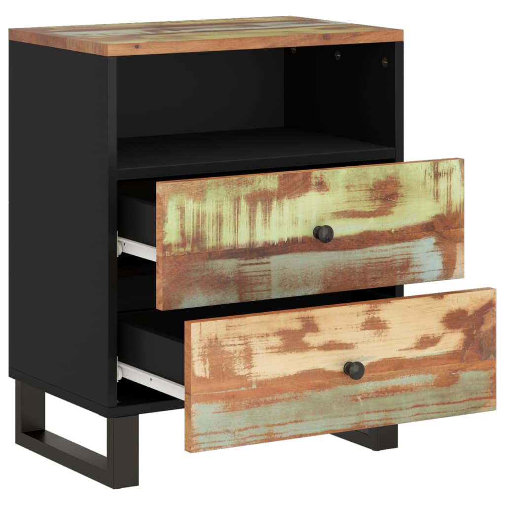 Nachttisch 50X33X62 Cm Altholz Massiv & Holzwerkstoff