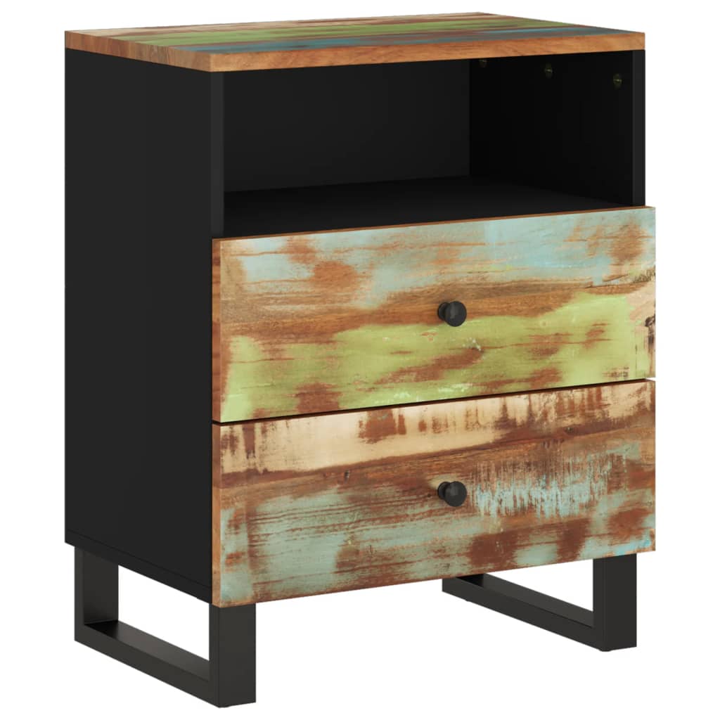 Nachttisch 50X33X62 Cm Altholz Massiv & Holzwerkstoff
